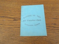 1868 Manual of First Congregational Church Beardston Illinois, List of Members picture