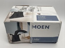 Moen 84504BL Lindor 2-Handle High Arc Widespread Bathroom Faucet - Matte Black picture