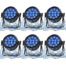 UKING 6x 280W RGBW Waterproof Par Light DMX Outdoor Stage Wash Lighting for Xmas picture