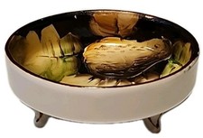 Noritake Japanese Porcelain Handpainted Footed Nut Candy Three Footed Bowl  picture