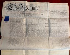Indenture Documentation Vellum, 1775, British Mansion picture