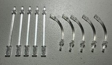 11X LEGO 5X Trans Clear Bar 12L 1 X 2 Part # 42445 & 5X 4042 Bar Curved Axle 1L picture