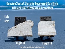SpaceX Starship Dual Flight 10 & 13 Super Heavy Booster Relic Insul Panel Set picture