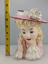 Vintage Lady Head Vase HUGE 7.5