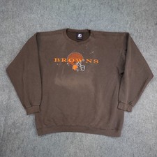 Vintage Cleveland Browns Sweatshirt Mens XL Starter NFL Crewneck Sweater 90s USA picture