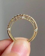 2.00 Ct Round Cut  Lab Created  Diamond Wedding Ring 14K Yellow Gold picture