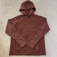 Lululemon Engineered Warmth Hoodie Mens Medium Maroon Red Wool Blend LM3CVXS picture