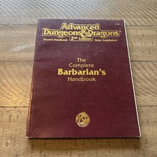 THE COMPLETE BARBARIAN'S HANDBOOK AD&D 2nd Dungeons TSR 2148 PHBR14 VINTAGE 1995 picture