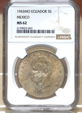ECUADOR 1943 MO 5 SUCRES NGC MS62 023043 picture