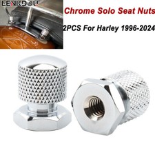 2x Solo Mounting Nuts Seat Bolts Chrome For Harley Road King Road Glide Softail picture