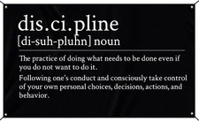 Discipline Flag 5x3ft Motivational Gym Banner Wall Bedroom College Dorm Poster picture