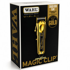 8148-700 5-Star Wahl Professional Cordless Gold Magic Clip Hair Clipper w/ Stand picture