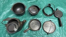 Vintage 9pc Cast Iron Salesman Sample Wagner Ware Sidney -0- set picture