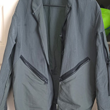 Armani Exchange Men's Gray Full Zip Jacket Stand-Up Collar Logo Size M picture