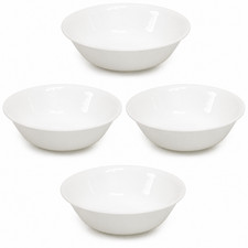 4pk- Corelle Vitrelle 1-Quart Serving Bowls Winter Frost White 8.5