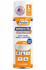 Bathtub Tile Spray Paint White Porcelain Ceramic Aerosol Refinishing 13.5 Oz picture