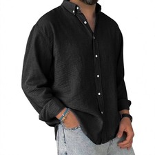 Men’s Cotton Shirt Long-sleeve Button-down Stylish,comfortable & Unique Colours picture