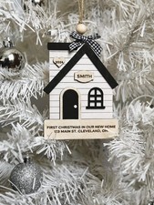 Personalized First Home Ornament 2026– Rustic Wood Housewarming Gift picture