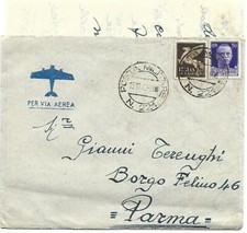 1942 AIRMAIL FRANKED ENVELOPE FROM P.M 221 X PARMA picture