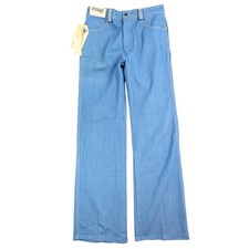 Rump Vintage 70s 80s Bootcut Jeans Mens 32x33 Blue Cotton Denim NOS NWT picture