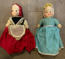 Two Vintage Topsy Turvy Dolls - Little Red Riding Hood and Grandmother w/ Music picture