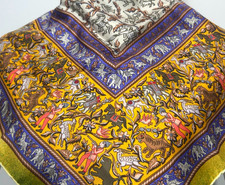 Auth Hermes Scarf 90 'Chasse en Inde' 100% Silk Carre Mint Cond. picture
