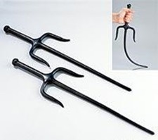 Rubber Sai - Martial Arts / Karate / Ninja Practice Training Weapon - Pair picture
