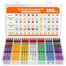 300Pc Blade Fuse Assortment Auto Car Truck Motorcycle Fuses Kit 2-40A 11mm&19mm picture