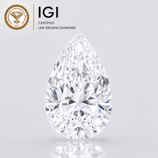 Pear Shape Lab Grown Diamond 0.52 Ct VS1 E Color Certified Loose Diamond picture