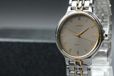 Vtg 1993 N MINT Seiko Dolce 5E31-6E50 HAQ Serviced Gray Roman Mens Watch JAPAN picture