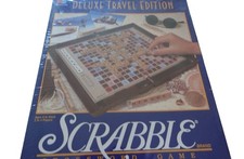 Scrabble Deluxe Travel Edition Crossword Game 1990 Milton Bradley - lib 4 sh picture