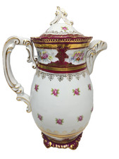 Antique Imperial Crown China Austria Chocolate Pot 8.5