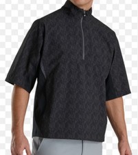 FOOTJOY Dryjoy HydroLite Short Sleeve Rain Shirt-Black Marble Print-Sz XL-NEW picture