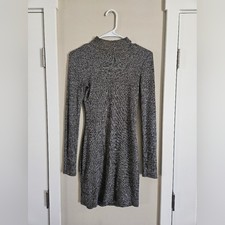 Fashion nova small heather grey stretchy bodycon snugged fit long sleeve dress picture