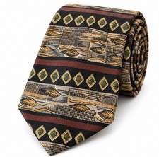 Vintage Robert Talbott Silk Tie Esquire Shop USA Geometric Abstract 59” picture