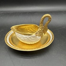 Antique Dresden Carl Thieme Porcelain Swan Cup, 3.5