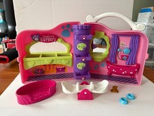 Vintage MEG Puppy In My Pocket Newborn Nursery Playset Case Pink Accessories Lot picture