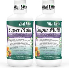 Vital Earth Minerals Super Multi 2Pack – Liquid Multivitamins for Women, Men ... picture