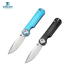 DREAMTECH Folding Knife Aluminum Handle Button lock system D2 Knife picture