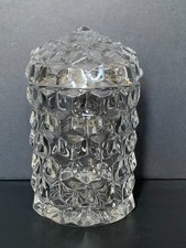 Antique Fostoria American Pattern Pickle Jar with Lid, Rare Find picture