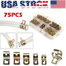 75Pcs Fasteners Silicone Vacuum Hose Clamps Steel Wire Air Tube Water Pipe Clips picture