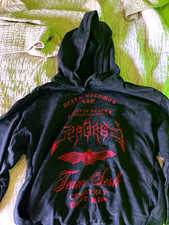TeamSesh DeathBecomesHim Men’s Black Pullover Hoodie M Goth Graphic Print picture