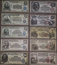 Reprint on paper with W/M United States 1882-1909 National Bank    picture
