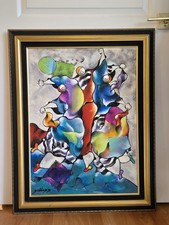 David Schluss Embellished Serigraph 
