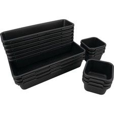 JEGS 16-Piece Interlocking Drawer Organizer Bin Set – Durable Plastic, 3 Sizes picture