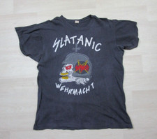 Vintage Slayer T Shirt (XL) 1985 World Tour Slaytanic Wehrmacht Skull Band 1980s picture