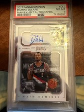 2017 panini dominion damian lillard main exhibit autographs #dll psa 8 74176657 picture