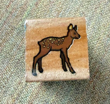 Vintage Wood Mounted Rubber Stamp 90s and 2000s Scrapbooking Card Craft picture