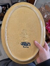 Vintage Pfaltzgraff Village Serving Platter 1970s Folk Art House Stoneware Decor picture