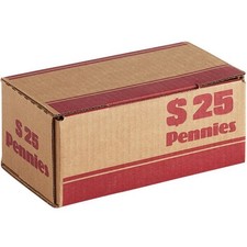 Penny Box 2500 Cents 50 Rolls  Hunting Wheat Copper picture